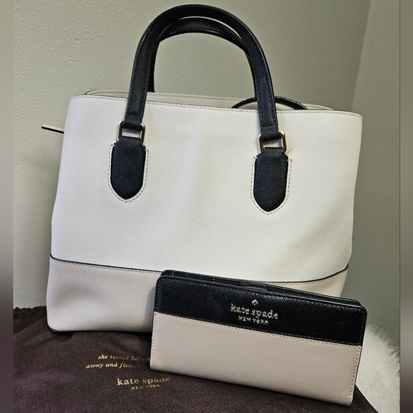 Kate Spade 2 way Tri Color Purse with Bifold Wallet Bundle - Picture 10 of 10